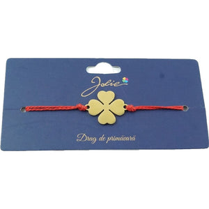 Bratara Aurie Inox Trifoi cu Patru Foi-0