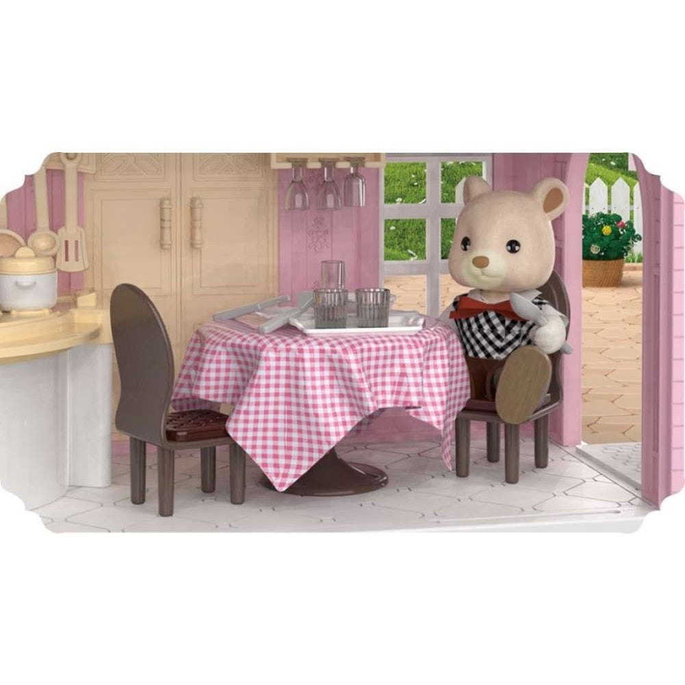 Bucatarie pentru papusi cu mobilier si figurina-5