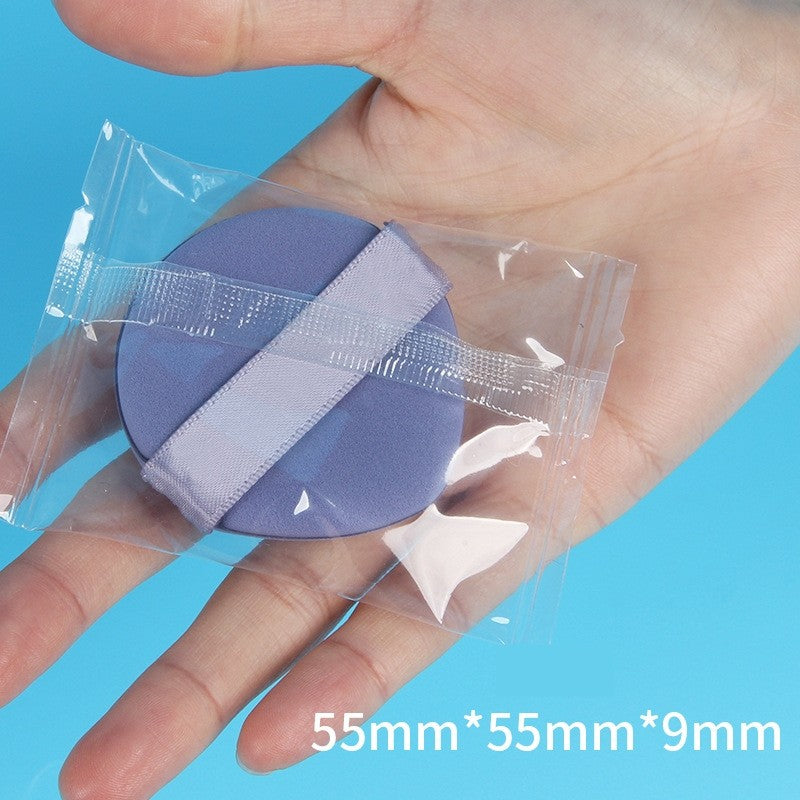 Burete de Machiaj Triunghi Flippy, Reutilizabili, Utilizare Umeda sau Uscata, 5.5 x 5.5 x 0.9 cm, Powder Puff, Mov-1