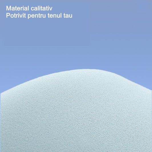 Burete de Machiaj Triunghi Flippy, Reutilizabili, Utilizare Umeda sau Uscata, 5.5 x 5.5 x 0.9 cm, Powder Puff, Albastru-1