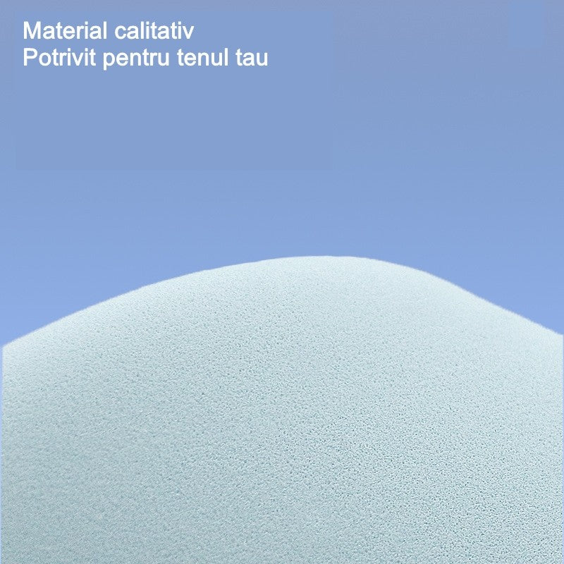 Burete de Machiaj Triunghi Flippy, Reutilizabili, Utilizare Umeda sau Uscata, 5.5 x 5.5 x 0.9 cm, Powder Puff, Albastru-1
