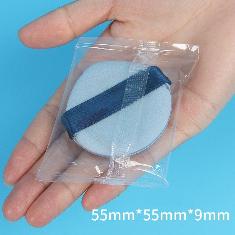 Burete de Machiaj Triunghi Flippy, Reutilizabili, Utilizare Umeda sau Uscata, 5.5 x 5.5 x 0.9 cm, Powder Puff, Albastru-2