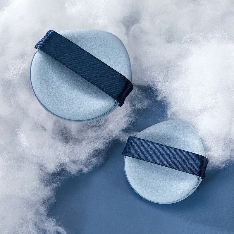 Burete de Machiaj Triunghi Flippy, Reutilizabili, Utilizare Umeda sau Uscata, 5.5 x 5.5 x 0.9 cm, Powder Puff, Albastru-3