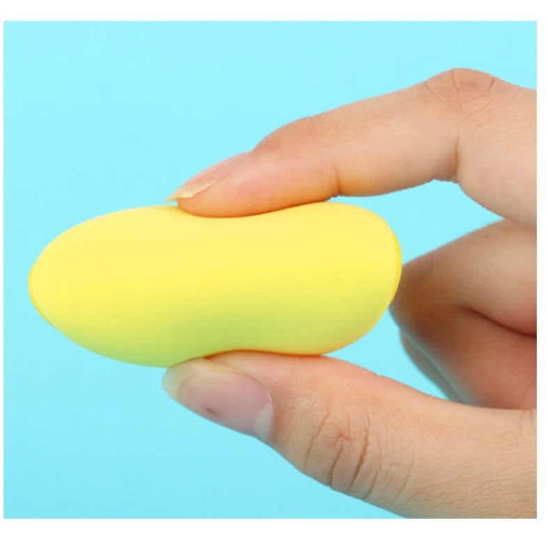 Burete de Machiaj Triunghi Flippy, Reutilizabili, Utilizare Umeda sau Uscata, 5.5 x 5.5 x 0.9 cm, Powder Puff, Galben-2