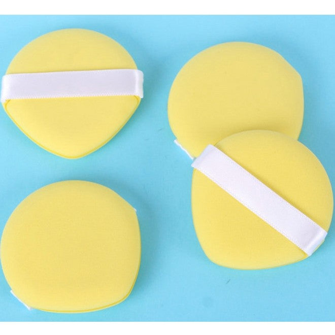 Burete de Machiaj Triunghi Flippy, Reutilizabili, Utilizare Umeda sau Uscata, 5.5 x 5.5 x 0.9 cm, Powder Puff, Galben-4