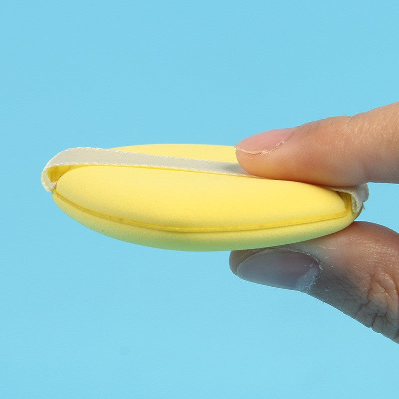 Burete de Machiaj Triunghi Flippy, Reutilizabili, Utilizare Umeda sau Uscata, 5.5 x 5.5 x 0.9 cm, Powder Puff, Galben-5