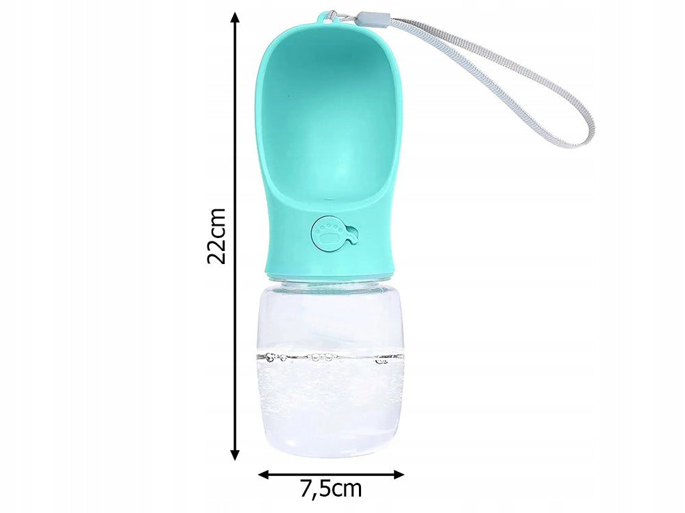 Sticla Portabila de Apa pentru Plimbarea Câinilor cu Bol Integrat 380ml