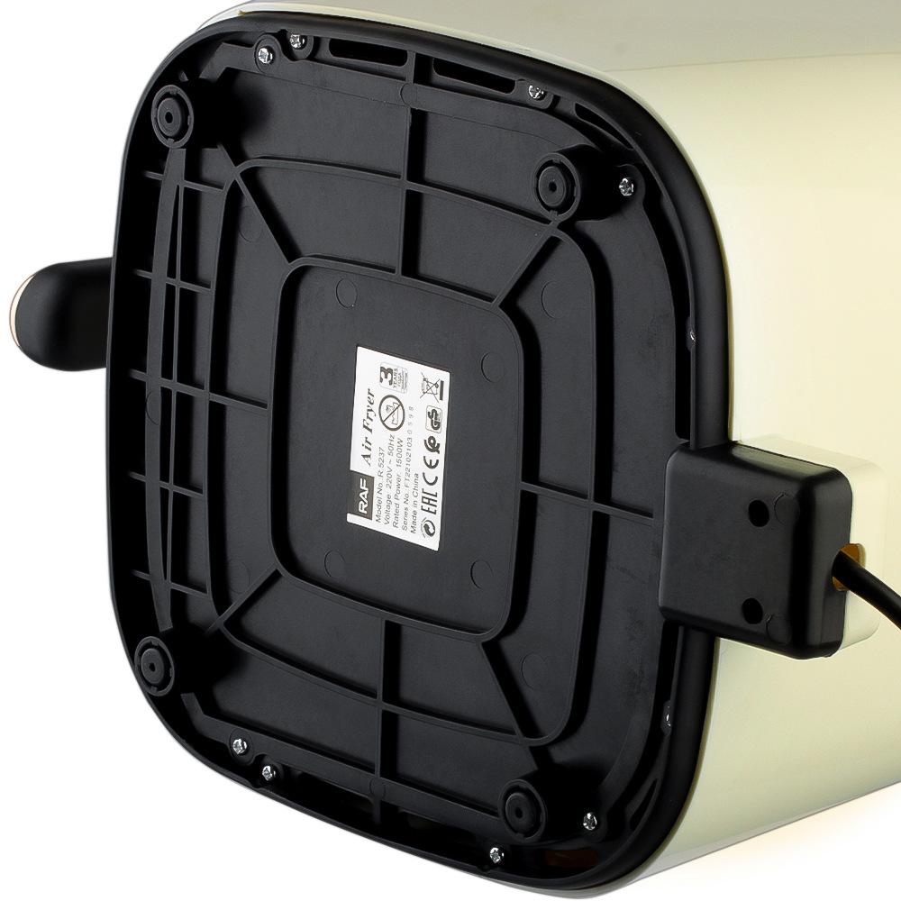Friteuza Air Fryer RAF R5237 cu aer cald, fără ulei – Capacitate 3L, 12 Programe, 1300W, Alb