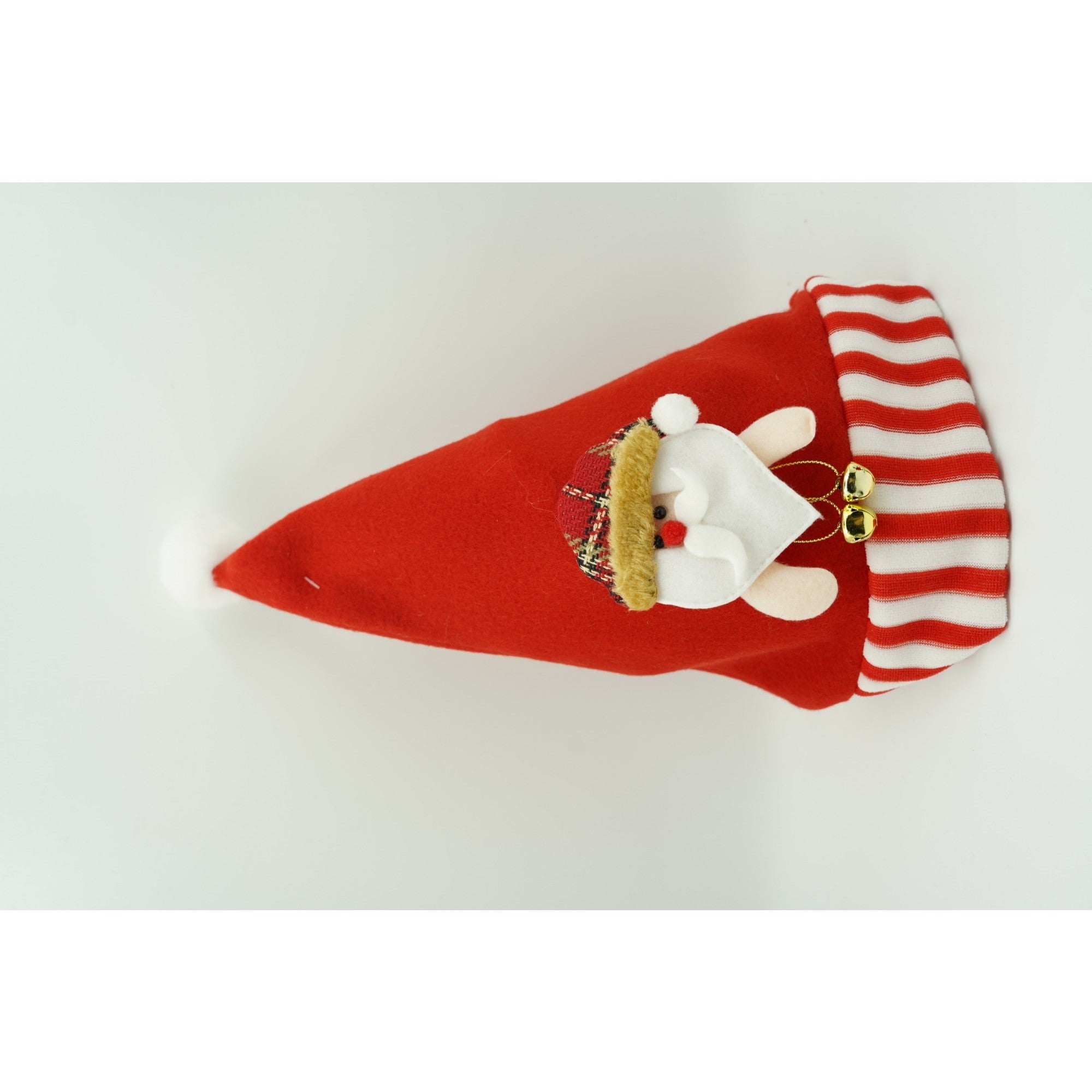 Caciulita de Mos Craciun, Flippy,cu ornament de Mos Craciun, rosie, marime universala, material textil-2