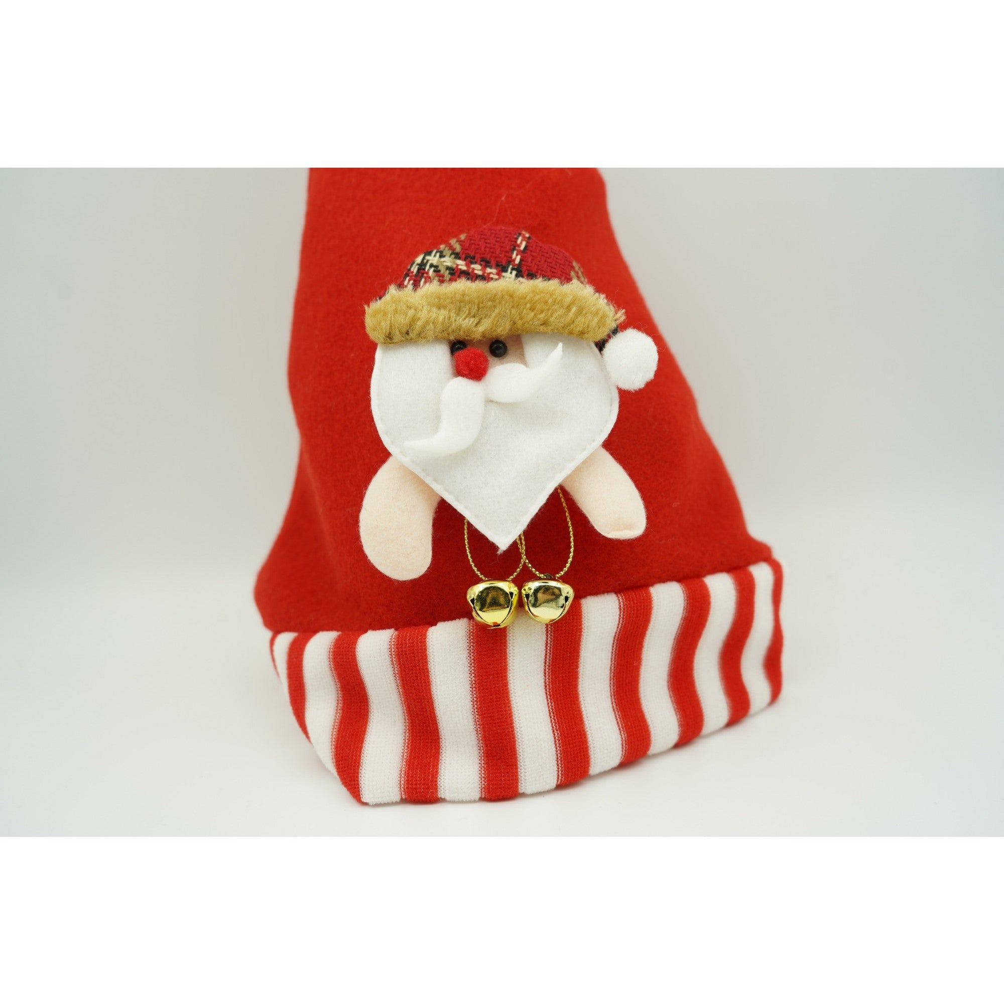 Caciulita de Mos Craciun, Flippy,cu ornament de Mos Craciun, rosie, marime universala, material textil-4