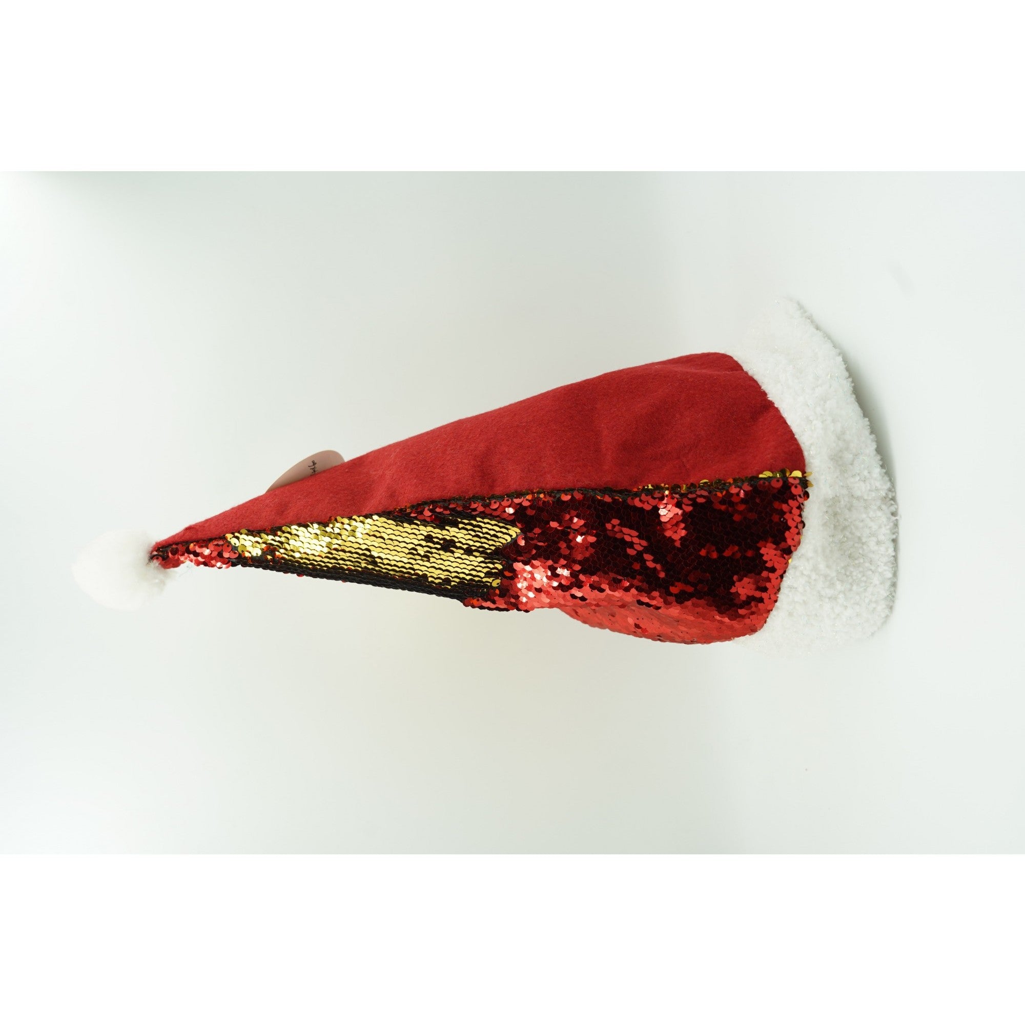 Caciulita de Mos Craciun, Flippy,cu strasuri, in 2 culori, rosie - aurie, marime universala, material textil-3