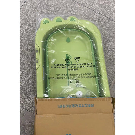 Cada Pliabila pentru Baie, Flippy, din PP+TPR, pentru Copii 0-6 Ani, Model Crocodil, Dop de Scurgere, 80x54x21 cm, Verde-1