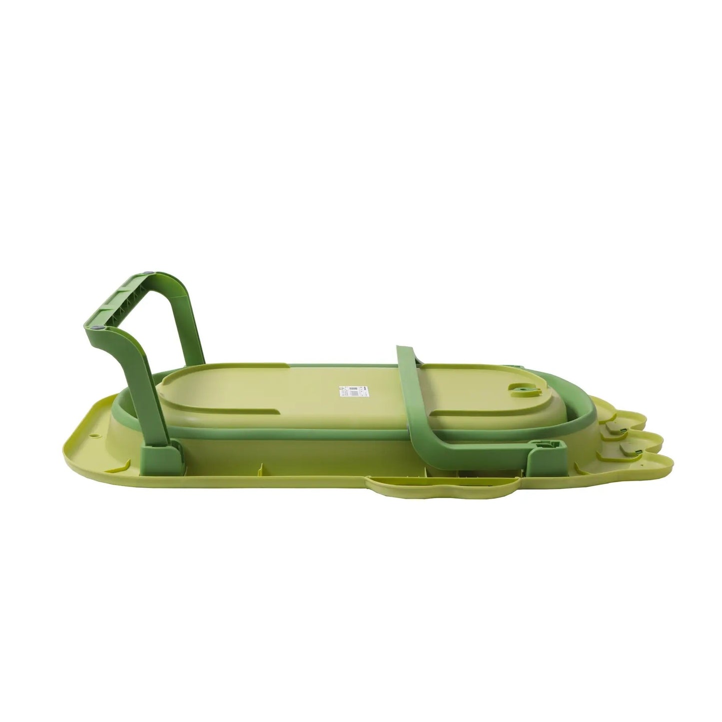 Cada Pliabila pentru Baie, Flippy, din PP+TPR, pentru Copii 0-6 Ani, Model Crocodil, Dop de Scurgere, 80x54x21 cm, Verde-5