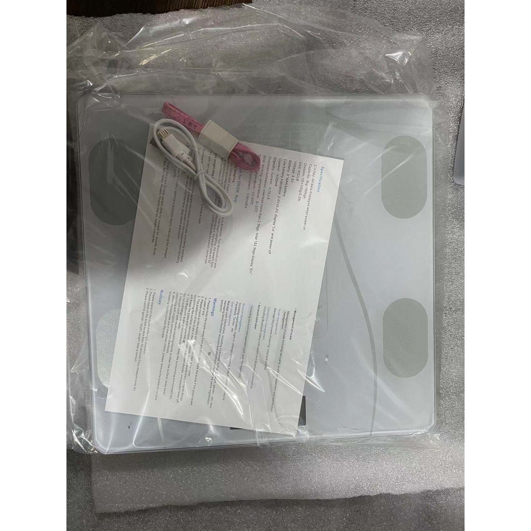 Cantar Electronic Inteligent De Baie Flippy Cu Aplicatie Smart, Corporal, Ecran Digital Iluminat, Termometru, Suporta Maxim 180 Kg, 26 x 26 cm, Baterii, Alb-2