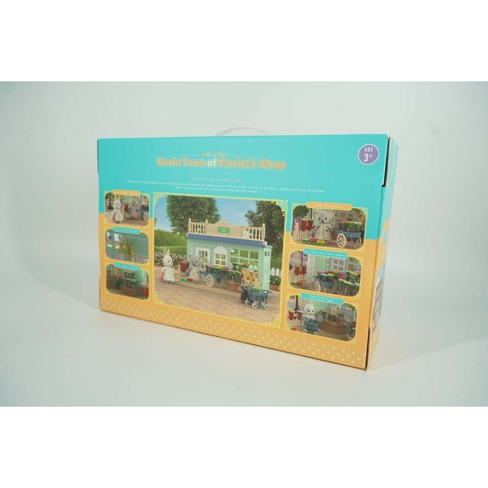 Casa de papusi, magazin cu flori, cu mobilier si figurine-3