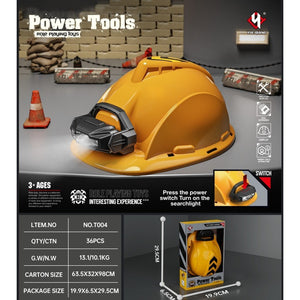 Casca Protectie cu Lanterna de Jucarie pentru Copii, Flippy, Material Plastic, Interactiv, Distractiv, 29.5x19.5x6.5 cm, Portocaliu-0