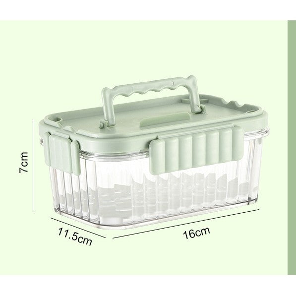 Caserola portabila pentru mancare fresh Flippy, 550 ml, furculita pentru fructe, 7 x 11.5 x 16 cm, capac detasabil pentru congelator, etans, spatiu pentru tacamuri, maner, material plastic, rezistent la temperaturi ridicate, transparent-3