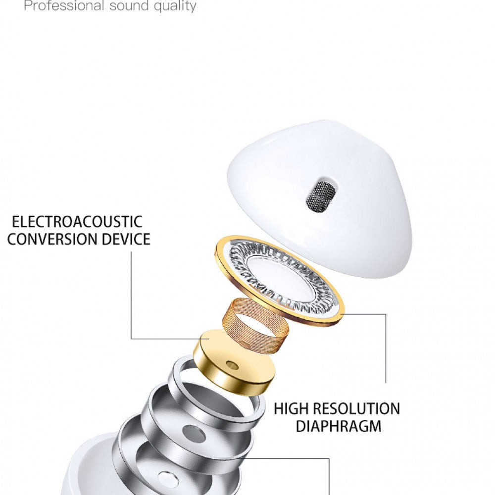 Casti Audio cu Microfon si cu Port Lightning WUW-R32 compatibile iPhone, Alb-3