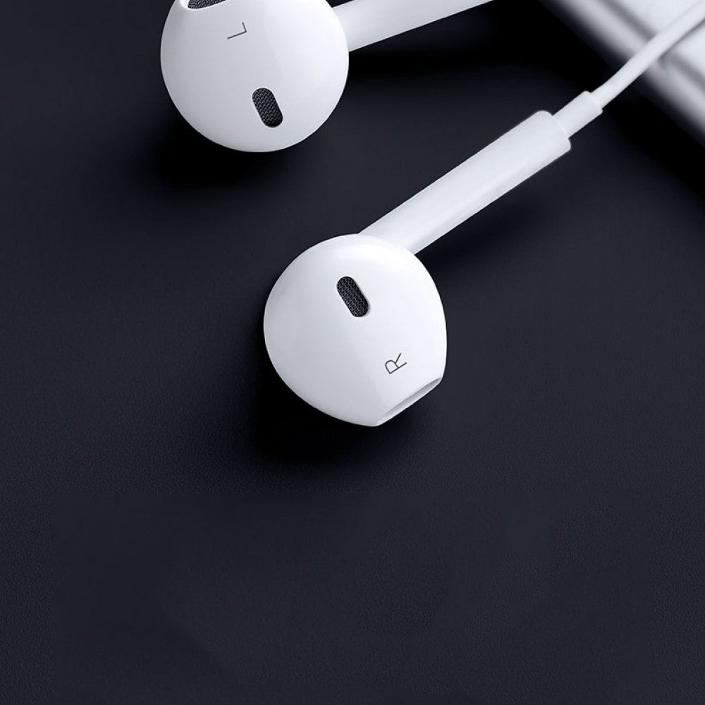 Casti Audio cu Microfon si cu Port Lightning WUW-R32 compatibile iPhone, Alb-4