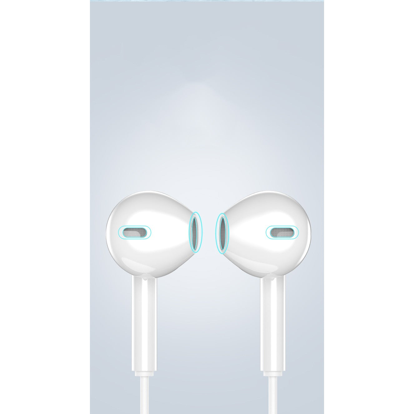 Casti Audio Stereo In-Ear, cu Microfon si cu Port Jack 3,5 mm, 1m,telecomanda pentru apeluri/volum, Flippy Rock ES05 Blister, Alb-6