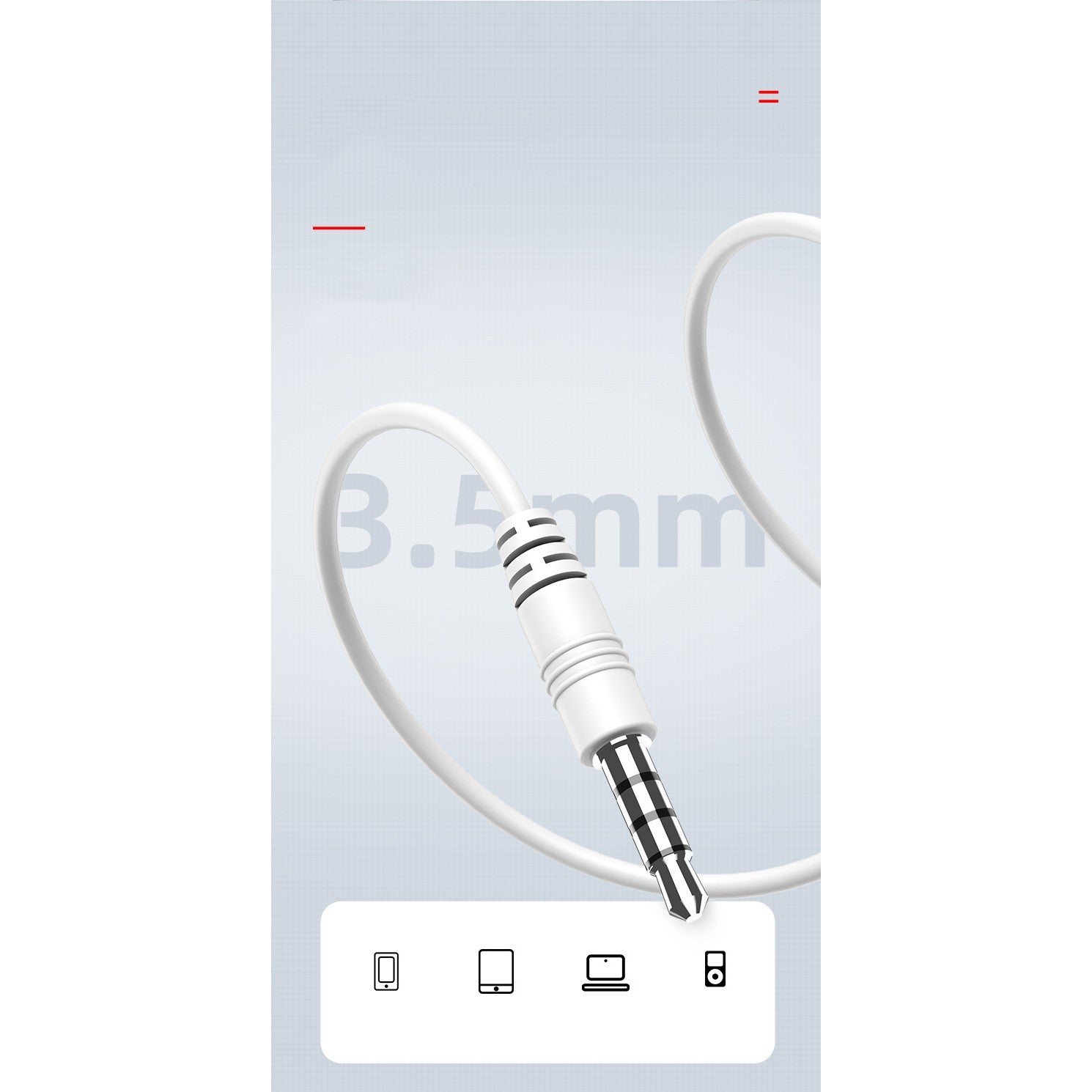 Casti Audio Stereo In-Ear, cu Microfon si cu Port Jack 3,5 mm, 1m,telecomanda pentru apeluri/volum, Flippy Rock ES05 Blister, Alb-9