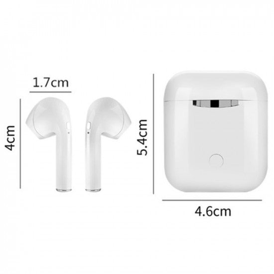 Casti Wireless Bluetooth MKJ-I9 Earbuds Flippy, Alb-6