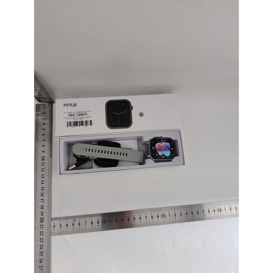Ceas Smartwatch, H15, Apeluri Bluetooth, display 1.81 inch, rezolutie 240*284, Argintiu-1