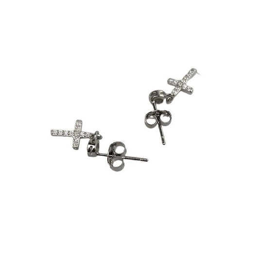 Cercei Argint 925 Cruce cu Pietre-1