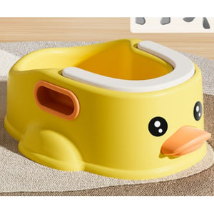 Olita pentru Copii, Flippy, +1an, Portabila, Design Ratusca, Model Prietenos, Non-Toxic, Compartiment Detasabil, cu Maner, Usor de Curatat, Galben-0