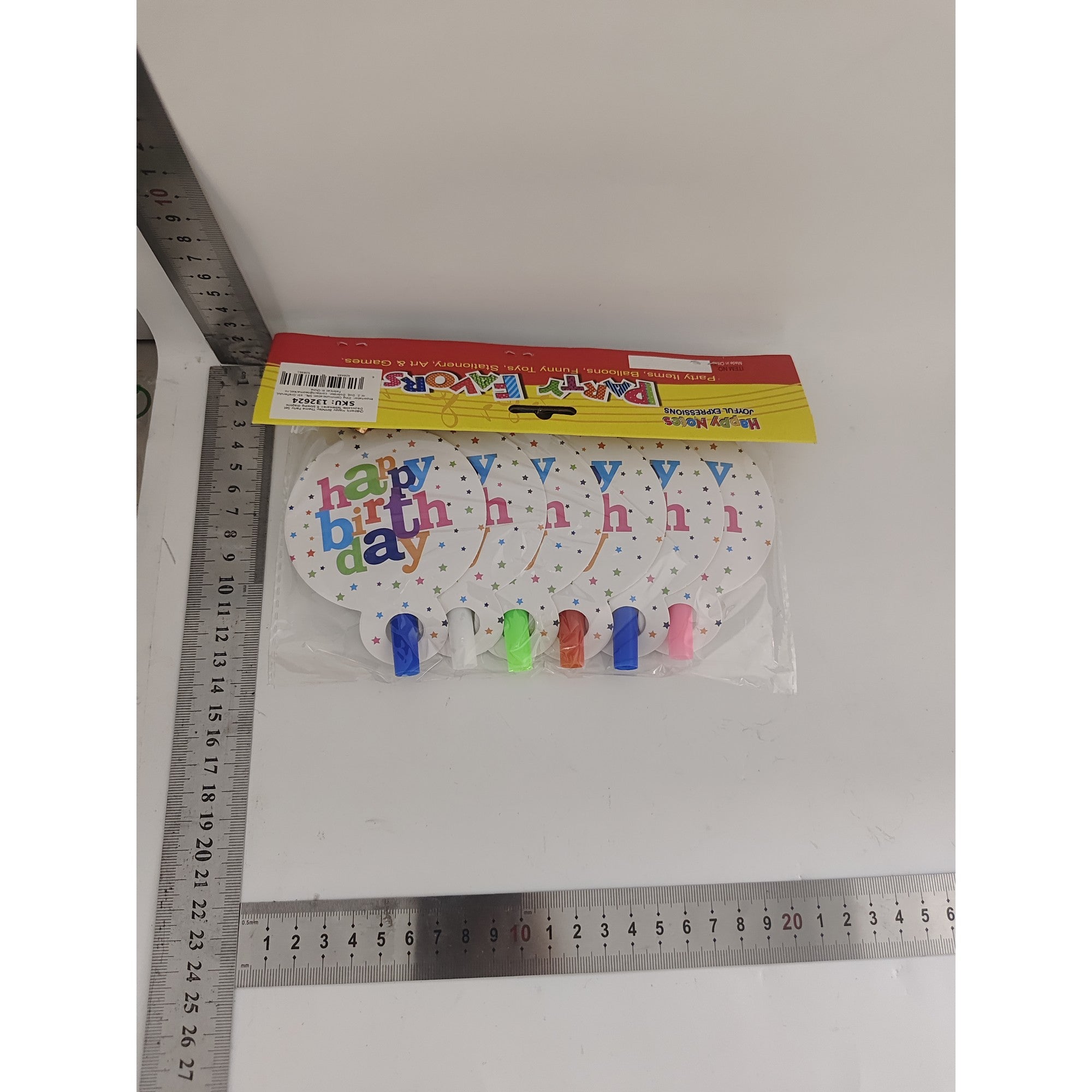 Set 6 Suflatori Happy Birthday, Flippy, pentru Petrecere, Multicolor-1
