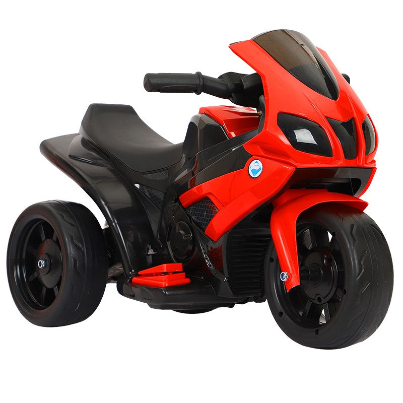 Motocicleta Electrica Flippy, cu Acumulator, cu Sistem Anti-Rasturnare, Sistem de Lumini si Sunet, 1-4 Ani, 42 x 68 x 36 cm, Rosu-0