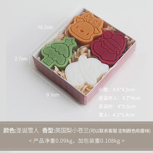 Set 4 Lumanari Parfumate, Flippy, Model de Craciun, Mos Craciun, Ren, Om de Zapada, Brad, Multicolor, Aromate, 10.2x2.7x9.1 cm-0