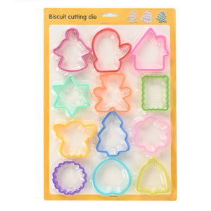 Set 12 forme pentru prajituri Flippy, material polipropilena, diverse forme, pentru orice ocazie, adancime 1.6 cm, 23.3 x 33.5 x 1.8 cm, multicolor-0