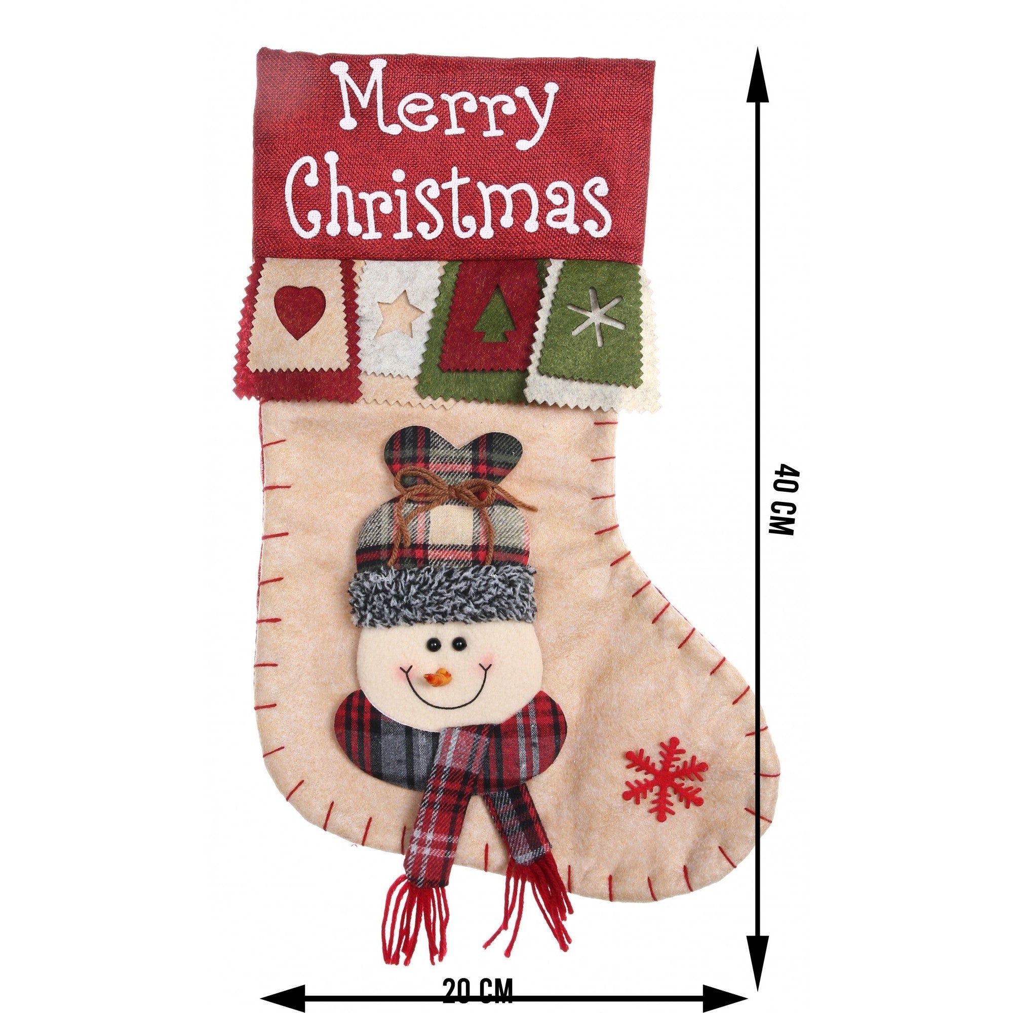 Ciorap Cadouri, Flippy,cu model om de zapada,crem, marimea 20x40 cm, textil, interior-5