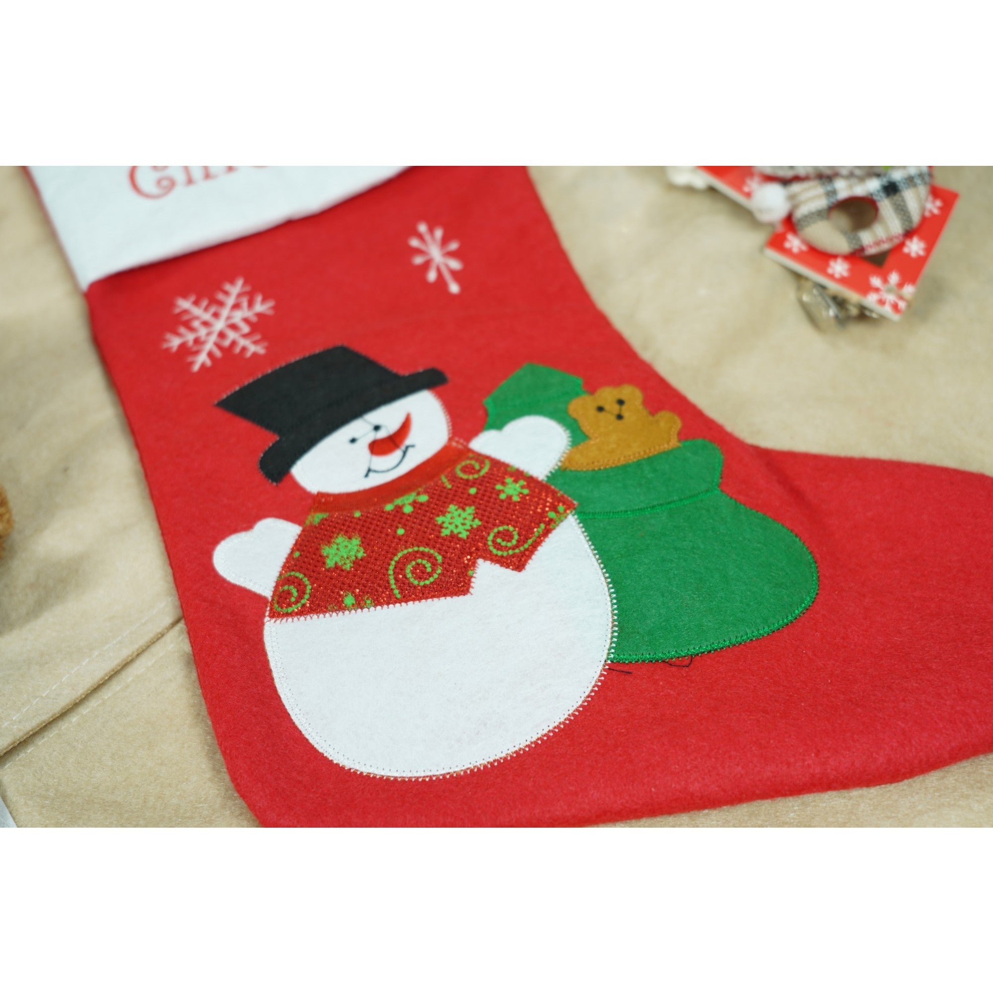 Ciorap Cadouri, Flippy,cu model om de zapada,rosu, marimea 19x38 cm, textil, interior-2