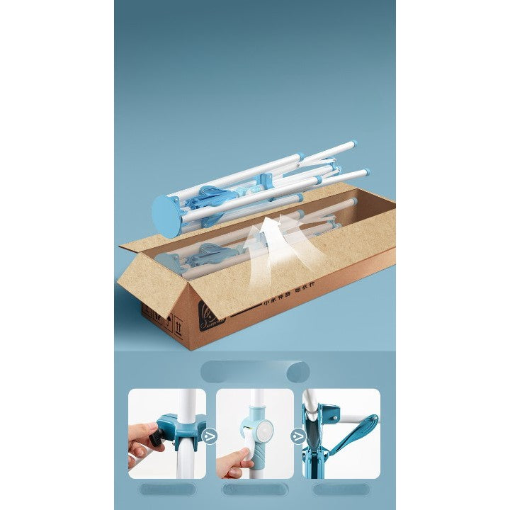 Uscator de Rufe, Flippy, Tip Umbrela, Pliabil, Telescopic, pentru Interior-Exterior, cu Patru Tije, Picior Anti-Alunecare, Inaltime Ajustabila, 108 pana la 165 cm-1