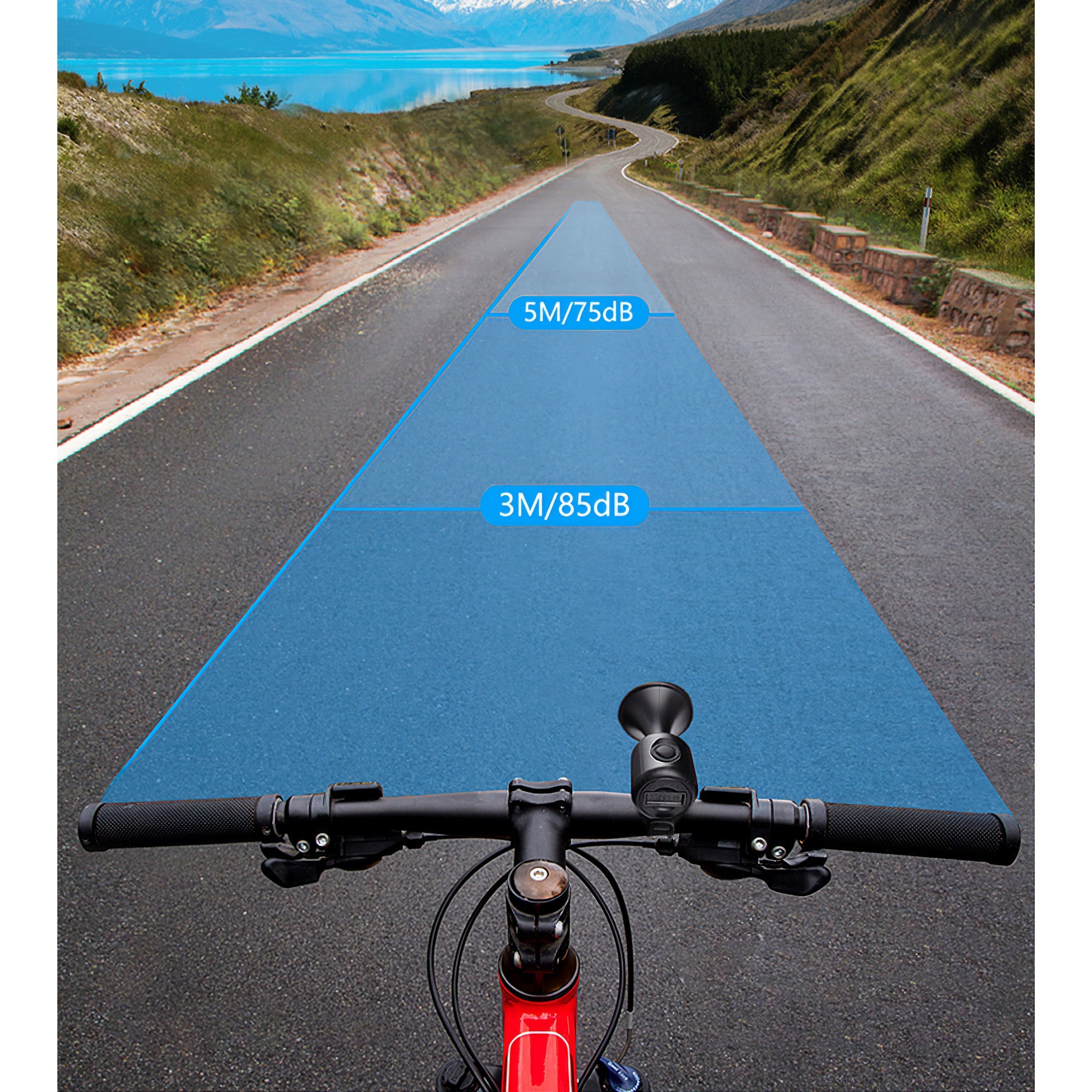 Claxon electric pentru bicicleta, Flippy, rezistent la apa, 120 dB, albastru-5