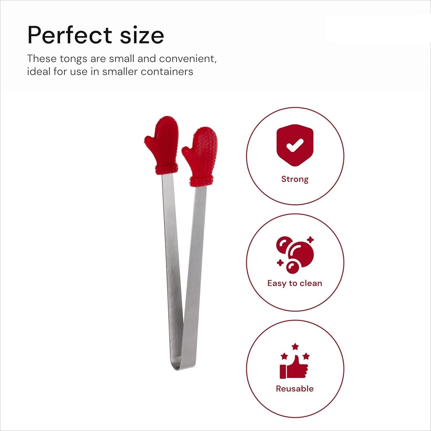 Cleste Creativ pentru Mancare, Flippy, Model Manusi din Silicon, 14.5x3 cm, Rezistent la Temperaturi Inalte si Coroziune, Rosu-6