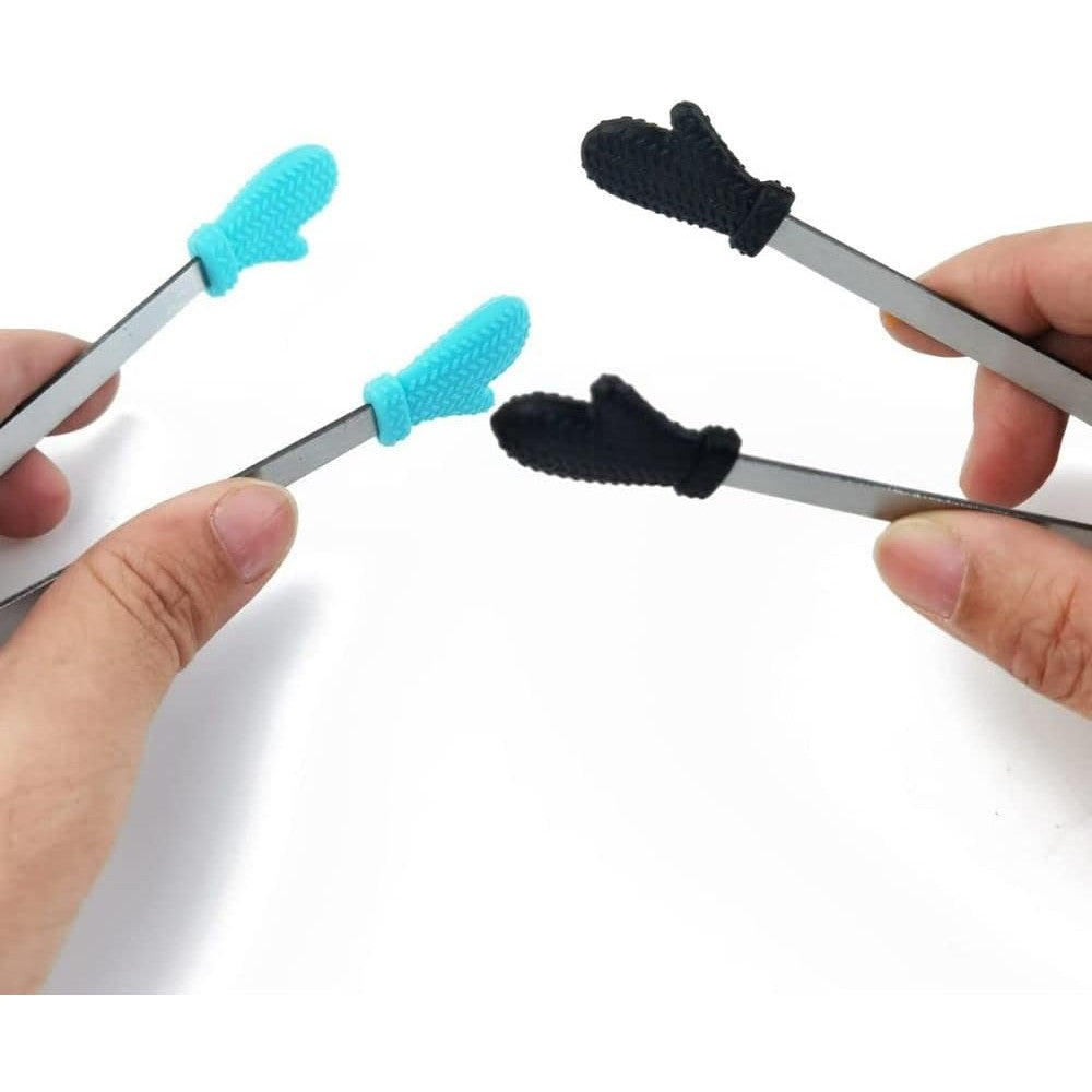 Cleste Creativ pentru Mancare, Flippy, Model Manusi din Silicon, 14.5x3 cm, Rezistent la Temperaturi Inalte si Coroziune, Albastru-4