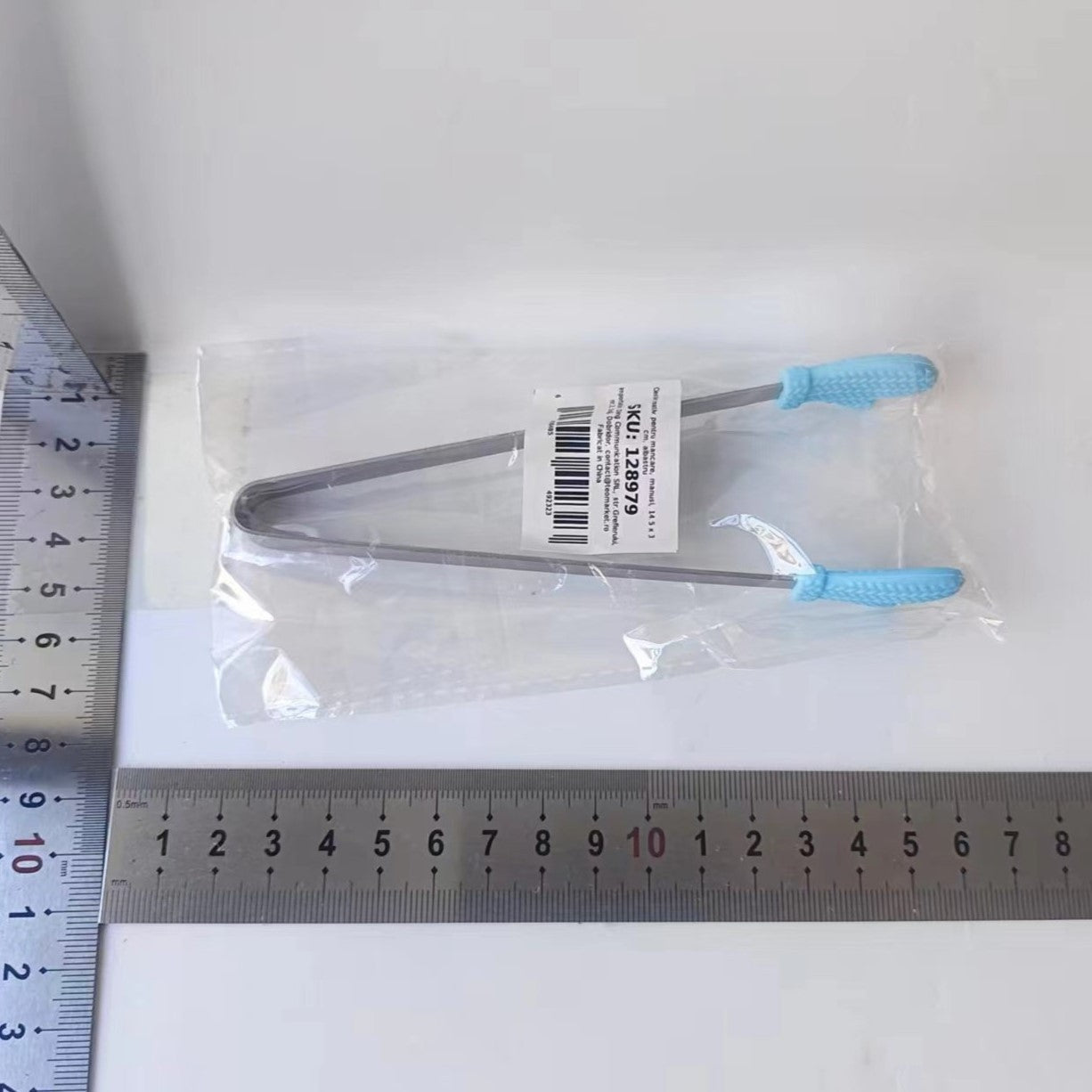 Cleste Creativ pentru Mancare, Flippy, Model Manusi din Silicon, 14.5x3 cm, Rezistent la Temperaturi Inalte si Coroziune, Albastru-5