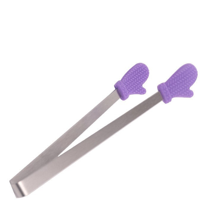 Cleste Creativ pentru Mancare, Flippy, Model Manusi din Silicon, 14.5x3 cm, Rezistent la Temperaturi Inalte si Coroziune, Mov-3