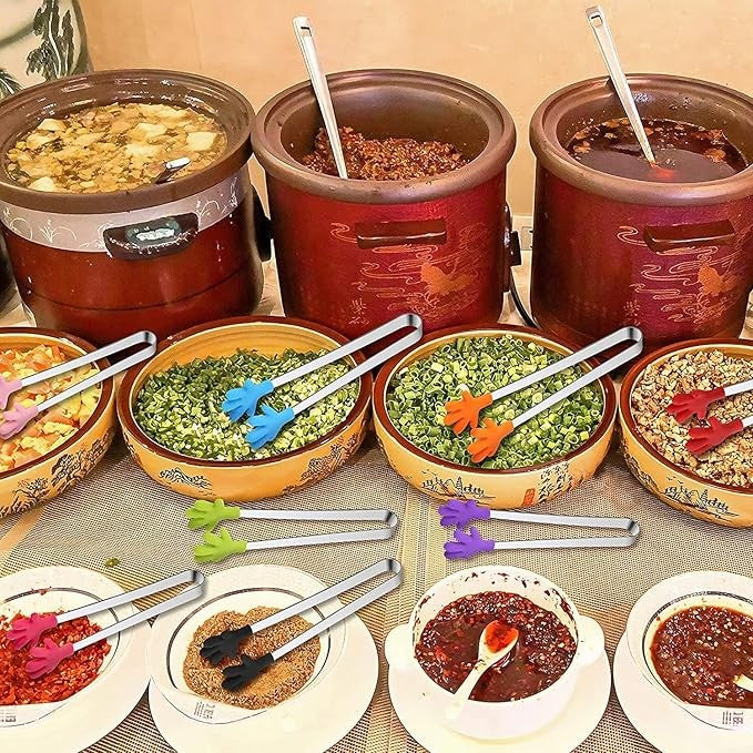 Cleste Creativ pentru Mancare, Flippy, Model Manute din Silicon, 14.5x3 cm, Rezistent la Temperaturi Inalte si Coroziune, Albastru-4