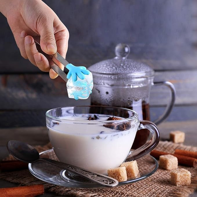 Cleste Creativ pentru Mancare, Flippy, Model Manute din Silicon, 14.5x3 cm, Rezistent la Temperaturi Inalte si Coroziune, Albastru-5