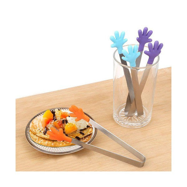 Cleste Creativ pentru Mancare, Flippy, Model Manute din Silicon, 14.5x3 cm, Rezistent la Temperaturi Inalte si Coroziune, Albastru-8