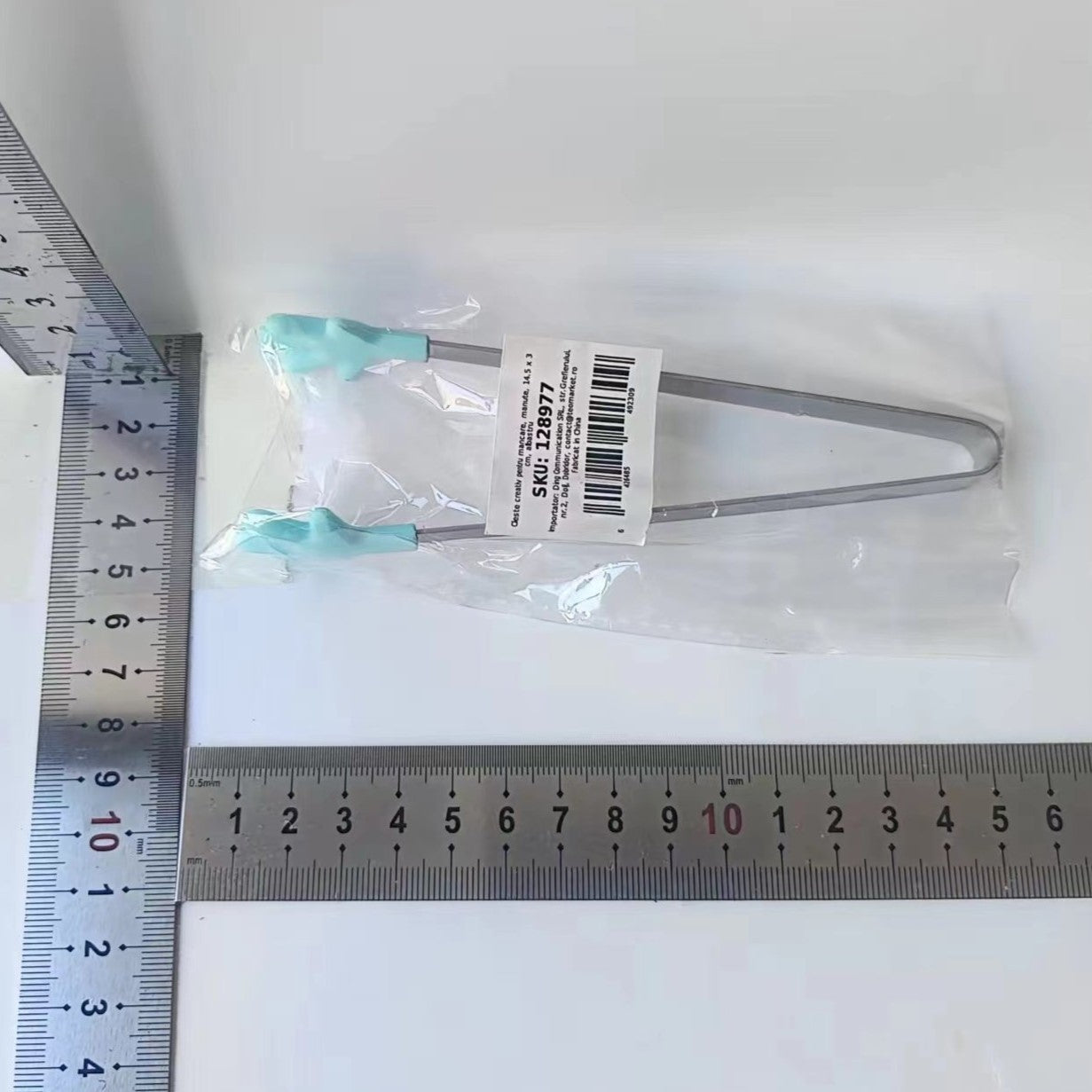 Cleste Creativ pentru Mancare, Flippy, Model Manute din Silicon, 14.5x3 cm, Rezistent la Temperaturi Inalte si Coroziune, Albastru-9