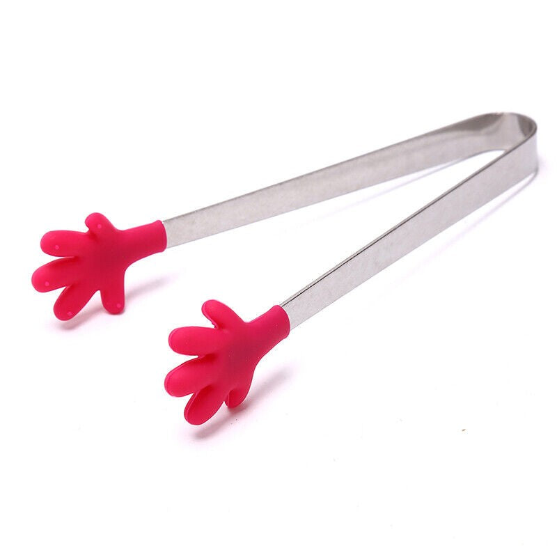 Cleste Creativ pentru Mancare, Flippy, Model Manute din Silicon, 14.5x3 cm, Rezistent la Temperaturi Inalte si Coroziune, Rosu-1