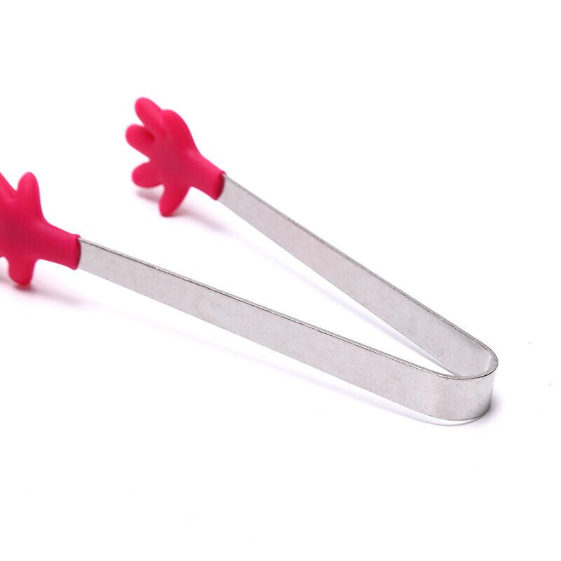 Cleste Creativ pentru Mancare, Flippy, Model Manute din Silicon, 14.5x3 cm, Rezistent la Temperaturi Inalte si Coroziune, Rosu-2