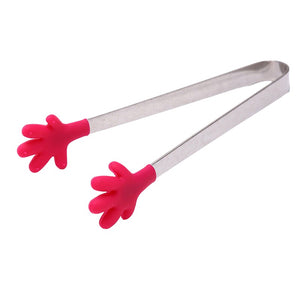 Cleste Creativ pentru Mancare, Flippy, Model Manute din Silicon, 14.5x3 cm, Rezistent la Temperaturi Inalte si Coroziune, Rosu-0