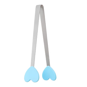 Cleste Creativ pentru Mancare, Flippy, Model Inimioare din Silicon, 14.5x3 cm, Rezistent la Temperaturi Inalte si Coroziune, Albastru-0