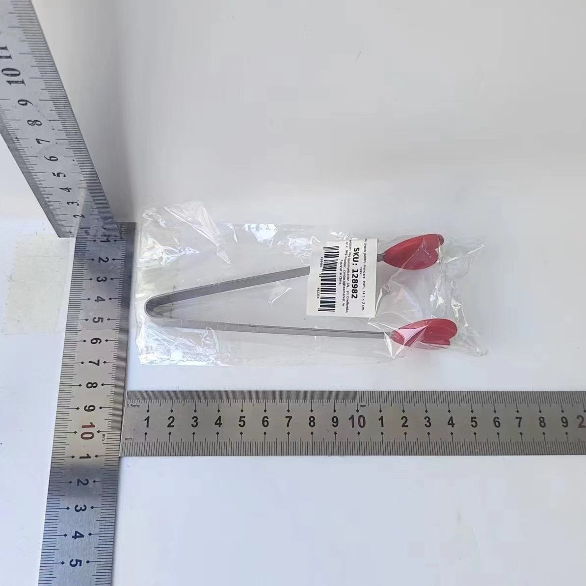 Cleste Creativ pentru Mancare, Flippy, Model Inimioare din Silicon, 14.5x3 cm, Rezistent la Temperaturi Inalte si Coroziune, Rosu-1